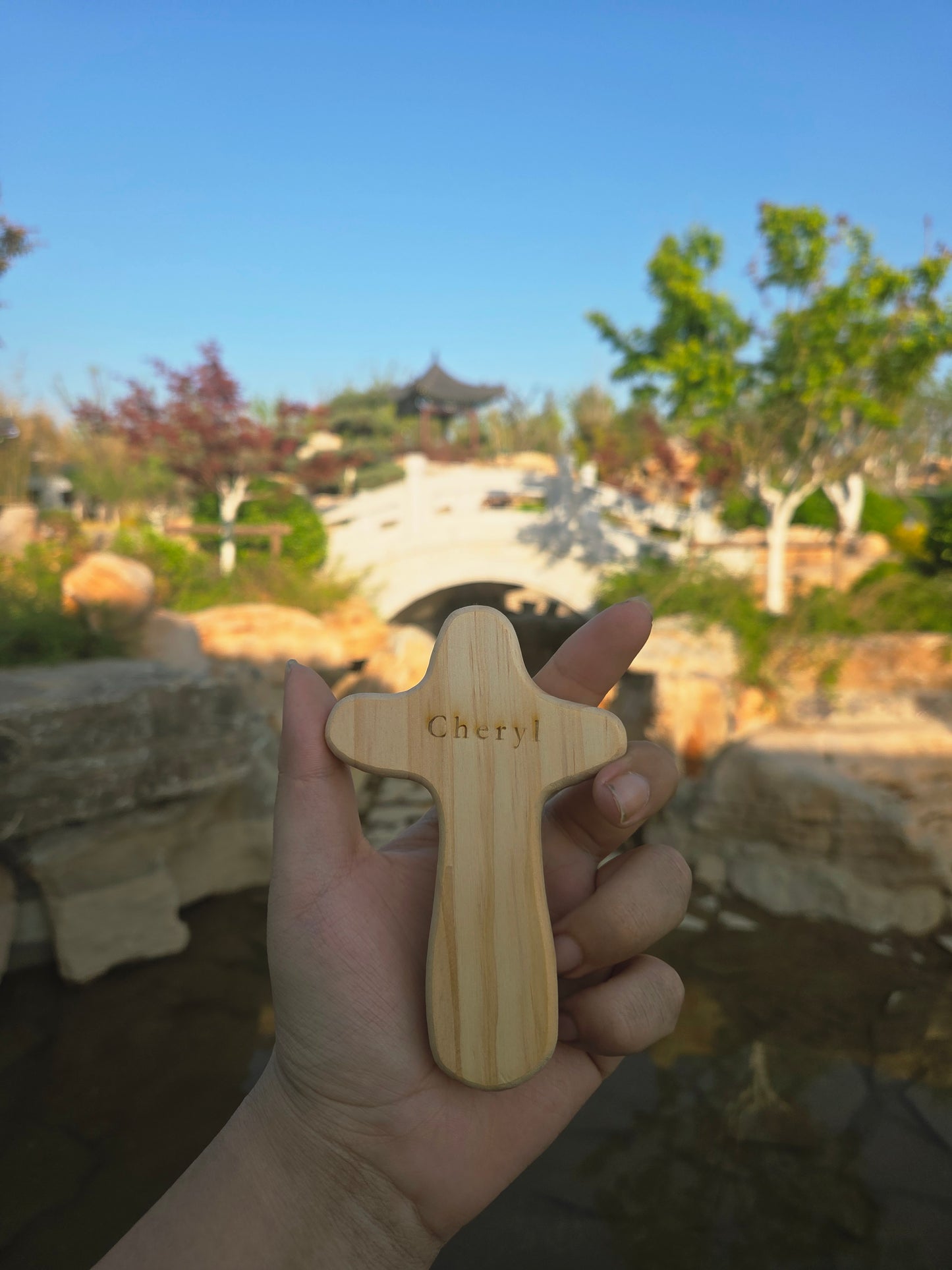 Hand-Carved Prayer Cross Gift Set (7-Piece Faith Kit)