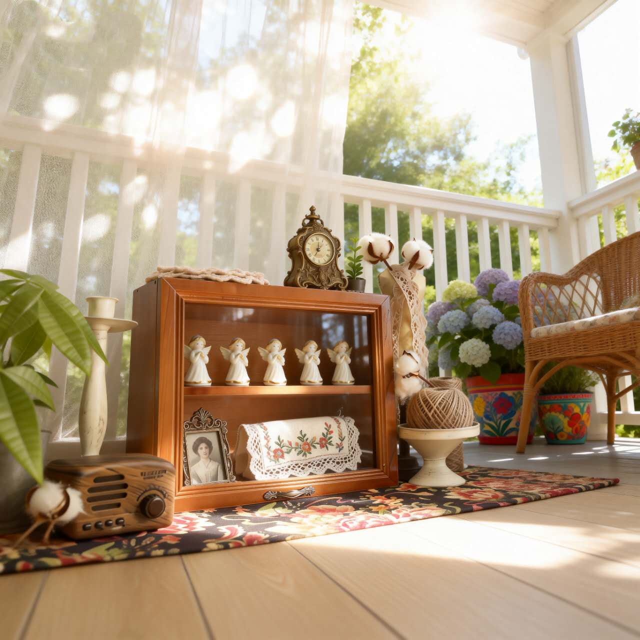 The Heritage Two-Tier Artisan Display Cabinet