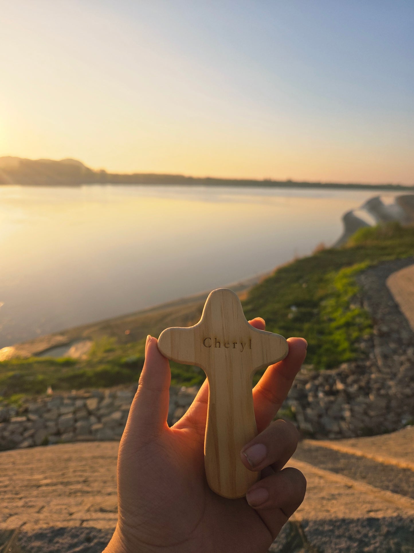 Hand-Carved Prayer Cross Gift Set (7-Piece Faith Kit)